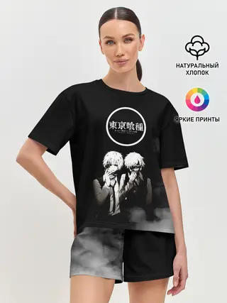 Женская пижама с шортами / Tokyo Ghoul двое гулей