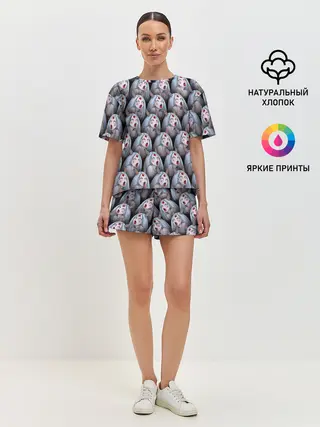 Женская пижама с шортами / Kaguya Ahegao