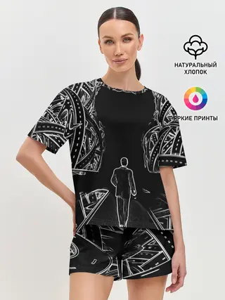 Женская пижама с шортами / Дорога в некуда