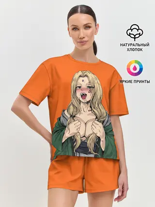Женская пижама с шортами / Ahegao Цунаде