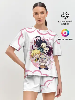 Женская пижама с шортами / Клинок, рассекающий демонов ПЕРСОНАЖИ
