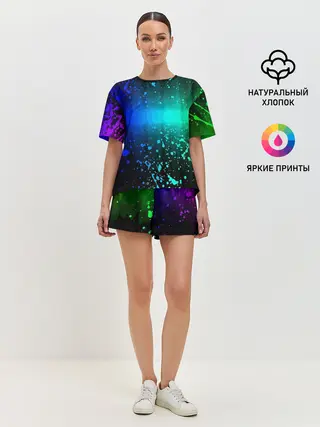 Женская пижама с шортами / Neon