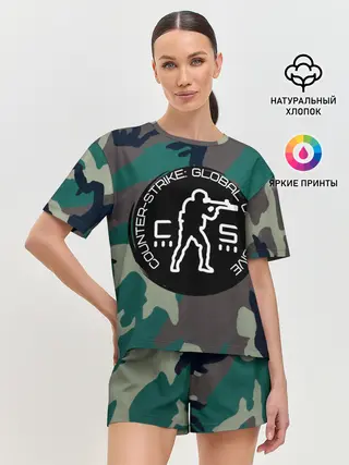 Женская пижама с шортами / символика CStrike