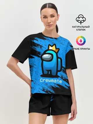 Женская пижама с шортами / AMONG US - Синий в Короне