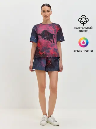 Женская пижама с шортами / Бык