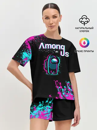 Женская пижама с шортами / Among Us