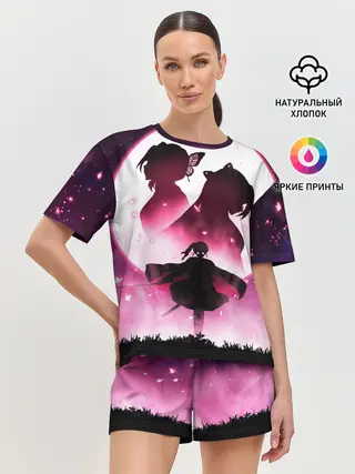 Женская пижама с шортами / Столп Бабочки