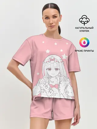 Женская пижама с шортами / Сон в замке демона