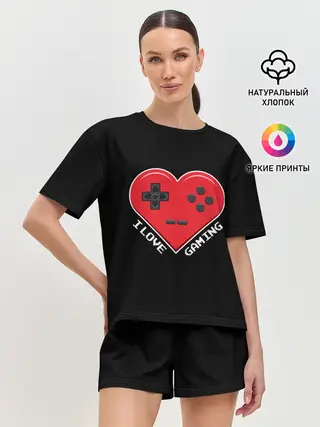 Женская пижама с шортами / I Love Gaming