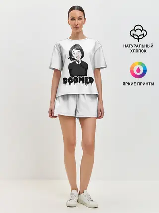 Женская пижама с шортами / Doomer girl