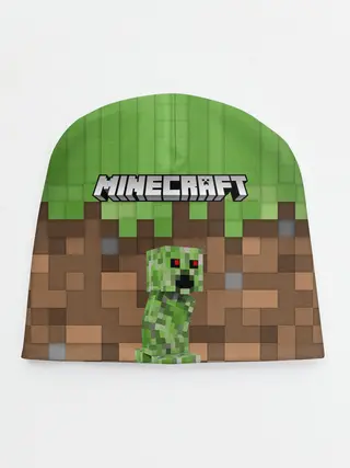 Детская шапка / MineCraft | Крипер