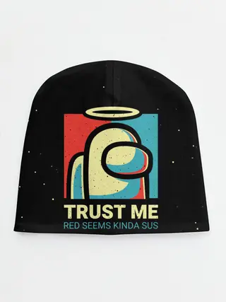 Детская шапка / TRUST ME red seems kinda sus