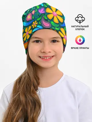 Детская шапка / ЯРКИЕ ЦВЕТЫ