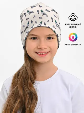 Детская шапка / Голуби