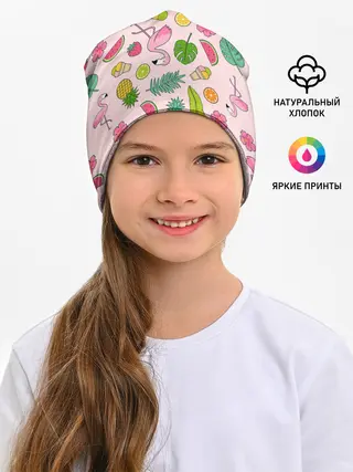 Детская шапка / Фламинго | Лето