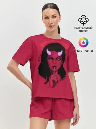 Женская пижама с шортами / Ангельский демон