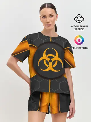 Женская пижама с шортами / ХИМИЧЕСКАЯ ОПАСНОСТЬ 3D