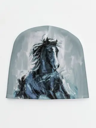 Детская шапка / нарисованный конь