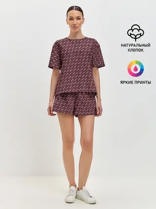 Женская пижама с шортами / Живая текстура