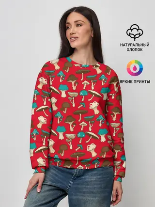 Женский свитшот / Грибы