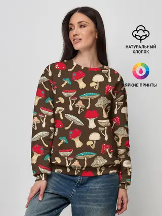 Женский свитшот / Грибы
