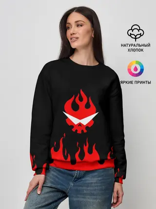 Женский свитшот / Гуррен Лаганн языки пламени