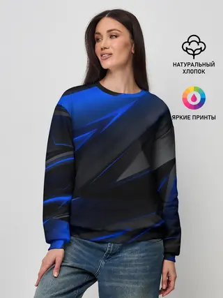 Женский свитшот / Blue and Black