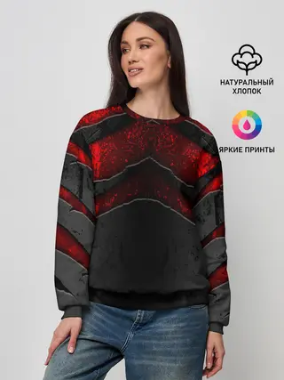 Женский свитшот / Black & Red Metal