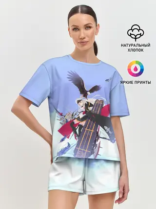Женская пижама с шортами / Лазурный путь