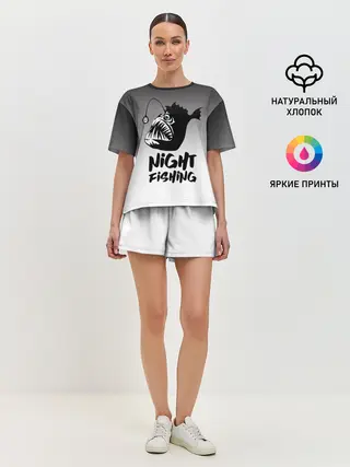 Женская пижама с шортами / Рыба удильщик
