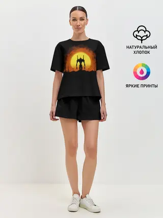 Женская пижама с шортами / evangelion yellow planet