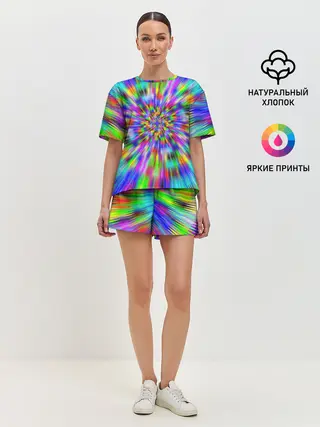 Женская пижама с шортами / ПСИХОДЕЛИКА