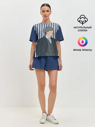 Женская пижама с шортами / Острые козырьки