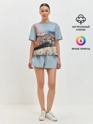 Женская пижама с шортами / ТАНК