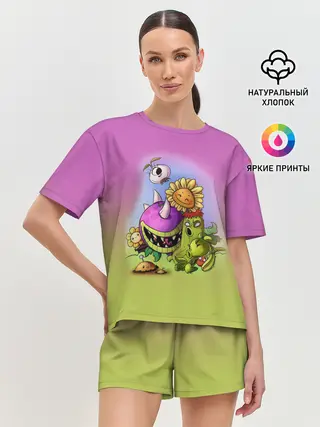Женская пижама с шортами / Plants vs. Zombies
