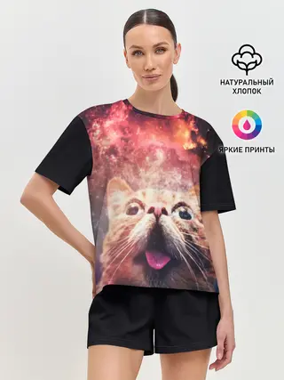Женская пижама с шортами / КОТ