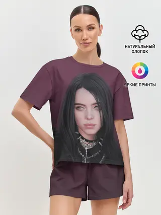 Женская пижама с шортами / Black Eilish