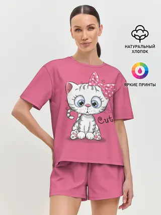 Женская пижама с шортами / Cute