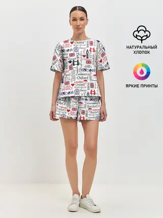 Женская пижама с шортами / Лондон