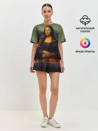 Женская пижама с шортами / Леонардо да Винчи - Мона Лиза