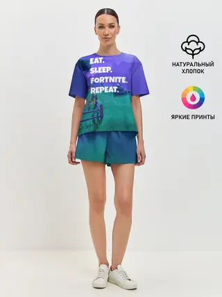 Женская пижама с шортами / Fortnite Repeat