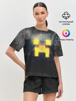 Женская пижама с шортами / BLACK Creeper
