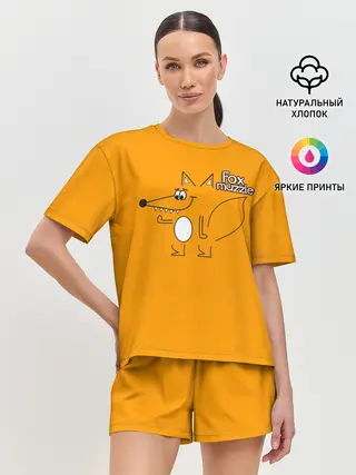 Женская пижама с шортами / Лисья морда
