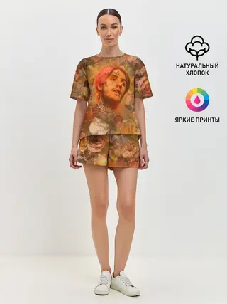Женская пижама с шортами / Lil Peep rose