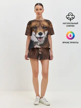 Женская пижама с шортами / Лисичка