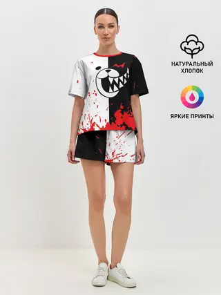 Женская пижама с шортами / MONOKUMA Blood