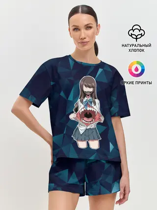 Женская пижама с шортами / БЕГИ! ОНА ТЕБЯ СОЖРЕТ!