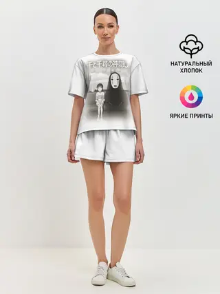 Женская пижама с шортами / Тихиро и Каонаси в поезде