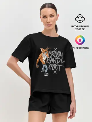 Женская пижама с шортами / Crush Bandicoot 3d