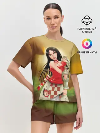Женская пижама с шортами / Алиса: безумие возвращается